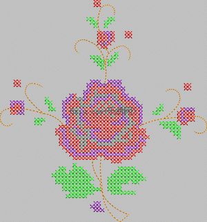 Cross-stitch Flowers embroidery pattern album