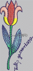 Tulips embroidery pattern album