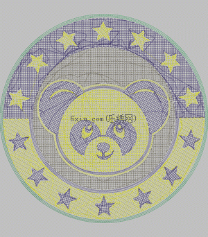 Panda Multicolored Beads Chapter embroidery pattern album