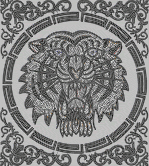 tiger head Multicolor Bead tablets embroidery pattern album