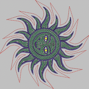 Solar multicolor beads embroidery pattern album