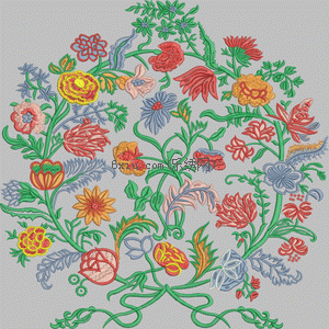 Flower circle embroidery pattern album