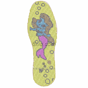 Cross-stitched Mermaid insole embroidery pattern album